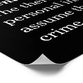 Identitätsdiebstahl-Sicherheitspatron Poster (Ecke)