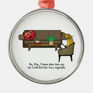 Identitätskrise, Tomate sieht Psychiater Silbernes Ornament