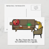 Identitätskrise, Tomatensüge Psychiater Postkarte (Vorne/Hinten)