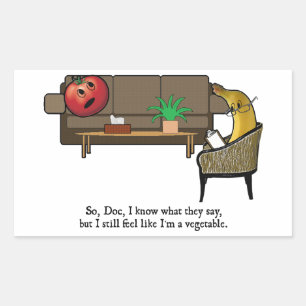 Identitätskrise, Tomatensüge Psychiater Rechteckiger Aufkleber