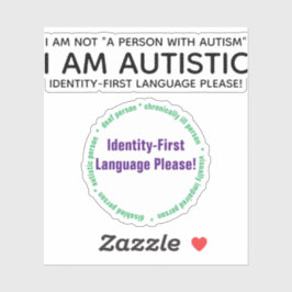 Identity-First Autism Custom-Cut Vinyl Sticker