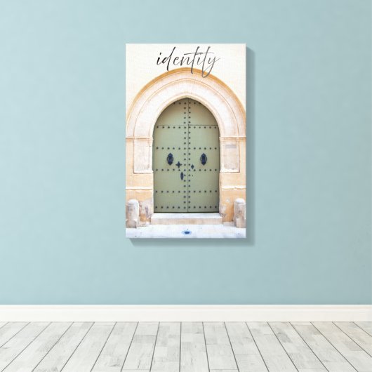 Identity Through the Moroccan door Leinwanddruck (Insitu (Holzboden))