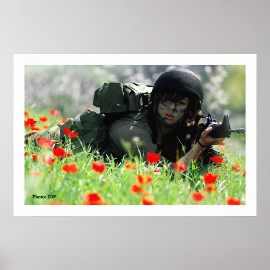 IDF bei Frauen in Camouflage Poster (Vorne)