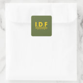 IDF seit 1948. Quadratischer Aufkleber (Tasche)