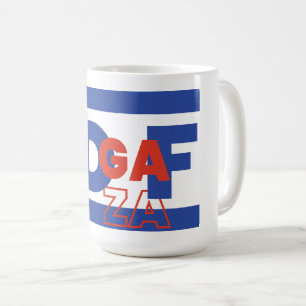IDF und IDGAF-Konzept israelischer palästinensisch Kaffeetasse
