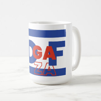 IDF und IDGAF-Konzept israelischer palästinensisch Kaffeetasse