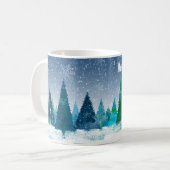 Idillyc Serene Whimsical Magical Snow Landschaft Kaffeetasse (Vorderseite Links)