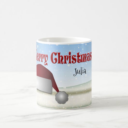 Idillyc Serene Xmas Magischer Schnee Funny Santa Kaffeetasse (Mittel)