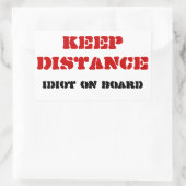 Idiot an Bord der Aufkleber (Tasche)