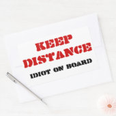 Idiot an Bord der Aufkleber (Umschlag)