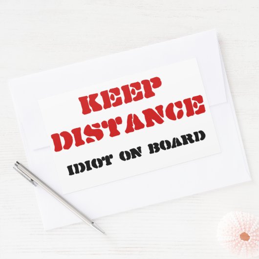 Idiot an Bord der Aufkleber (Umschlag)