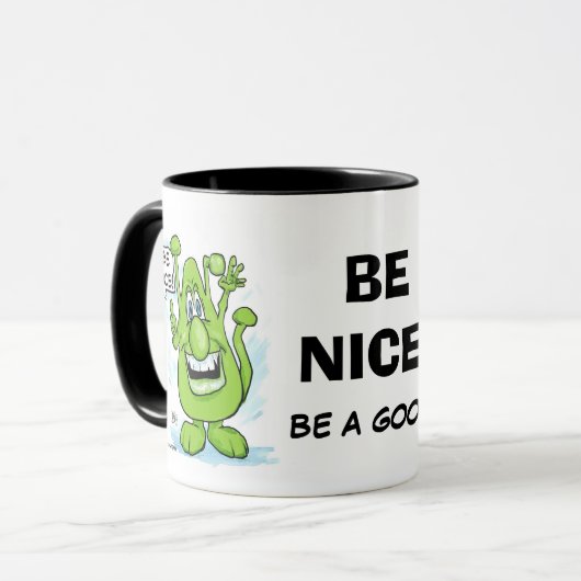 Idiot-BeNice Tasse 15oz (Vorderseite Links)