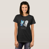 Idiot Blue Cow Maskottchen T-Shirt (Vorne ganz)