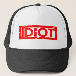 Idiot-Briefmarke Truckerkappe