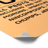 Idiot Buster Poster (Ecke)