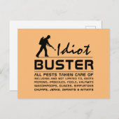 Idiot Buster Postkarte (Vorne/Hinten)