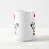 Idiot Chicken Funny Sarcastic Breakfast Phrase Kaffeetasse (Mittel)