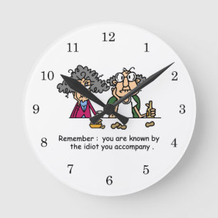 Idiot Company Runde Wanduhr