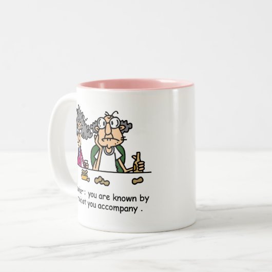Idiot Company Zweifarbige Tasse (Vorderseite Links)