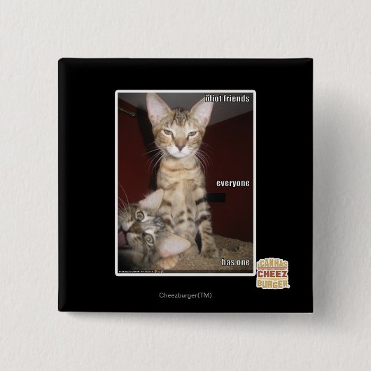 Idiot-Freunde Button (Vorderseite)