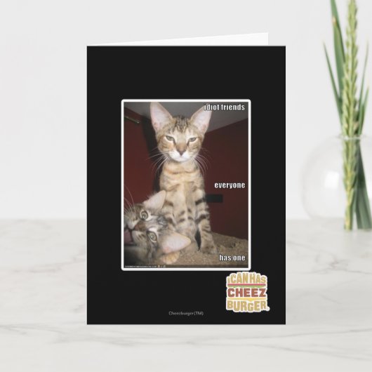 Idiot-Freunde Karte (Vorderseite)