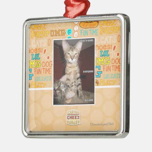 Idiot-Freunde Ornament Aus Metall (Links)