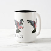 Idiot Huhn Zweifarbige Tasse (VorderseiteRechts)