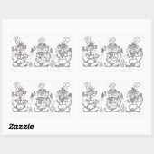 Idiot Rechteckiger Aufkleber (Blatt)