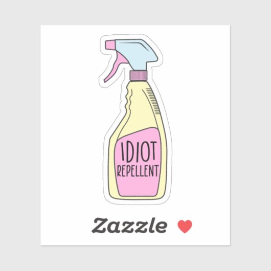Idiot Repellent, lustig Aufkleber (Blatt)