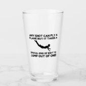 IDIOT SKYDIVING GLAS (Vorderseite)