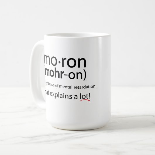 Idiot-Tasse! Kaffeetasse (Vorderseite Links)