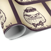 Idiot troll begegnen lustigen Cartoon, die sich an Geschenkpapier (Rolleneckpunkt)