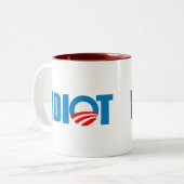 IDIOT ZWEIFARBIGE TASSE (Vorderseite Links)