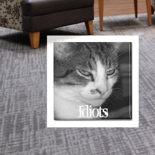 "Idioten" Crabby Cat Magnet