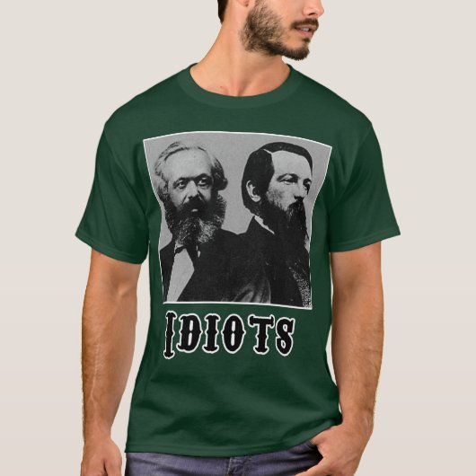 Idioten: Marx und Engles T-Shirt (Vorderseite)