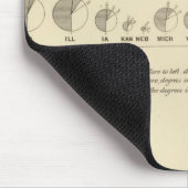 Idioten, Statistischer US-Lithograph 1870 Mousepad (Ecke)
