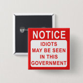 Idioteninformation Button (Vorne & Hinten)