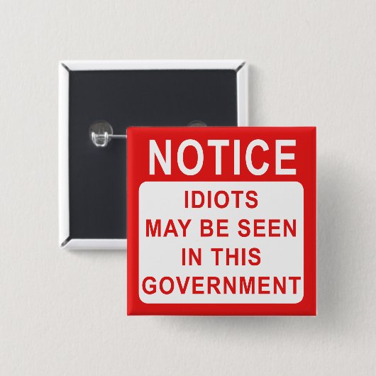 Idioteninformation Button (Vorne & Hinten)