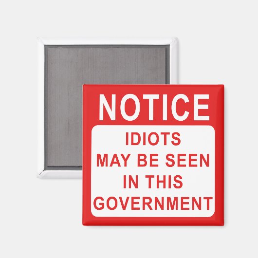 Idioteninformation Magnet (Vorderseite/Rückseite)