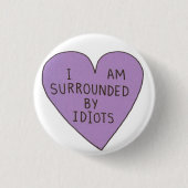 Idiotenknopf Button (Vorderseite)