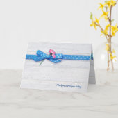 Idiotie in Polka Dotband Karte (Gelbe Blume)