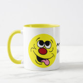 Idiotisches Gesicht Grumpey Tasse (Links)