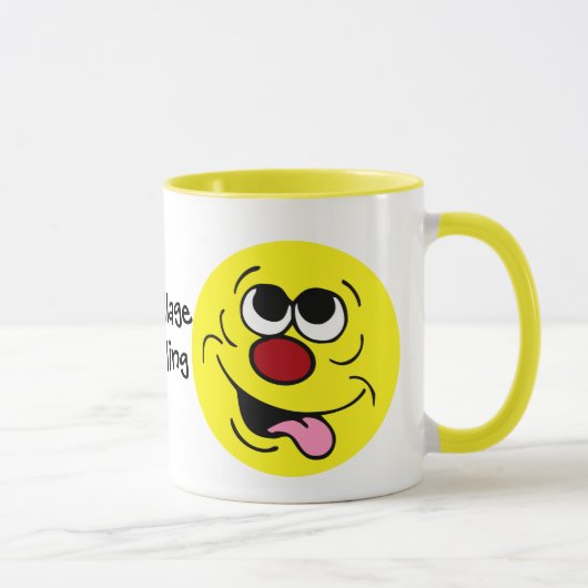 Idiotisches Gesicht Grumpey Tasse (Rechts)