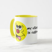 Idiotisches Gesicht Grumpey Tasse (Vorderseite Links)