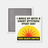 Idiots Happen Funny Magnet (Vorderseite/Rückseite)
