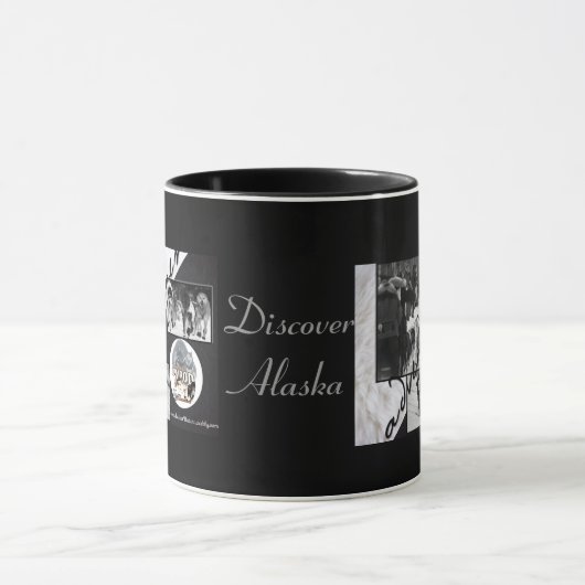 Iditarod Black & White Tasse (Zentrum)