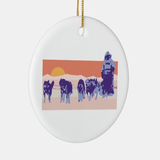Iditarod Keramik Ornament (Rechts)