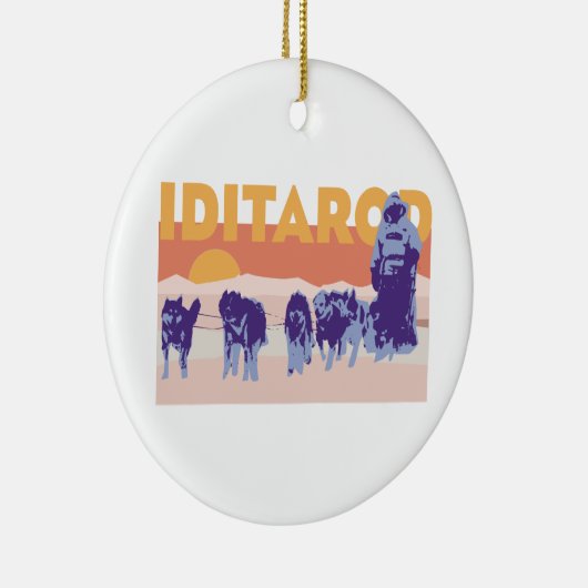 Iditarod Race Keramik Ornament (Rechts)