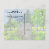 Iditarod Trail Mile Zero, Trail Blazers Statue Postkarte (Rückseite)