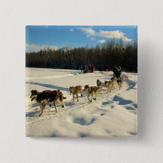 Iditarod Trail Schlittenhunde Button (Vorderseite)